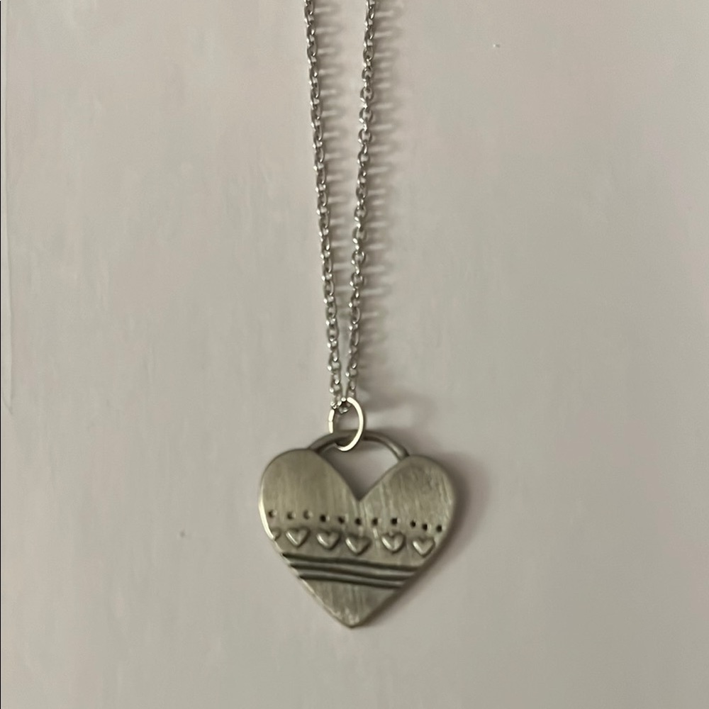 Silver Heart Pendant Necklace